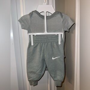 Nike Green Striped Baby Outfit